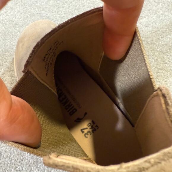 Birkenstock Store Return Bend Chelsea Boots Suede Taupe Womens 7 EU 38 Narrow - Picture 11 of 15